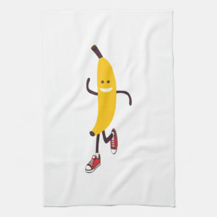 Funny Cartoon Running Banana Towel