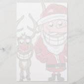 Funny Cartoon Santa and Rudolph (Front)