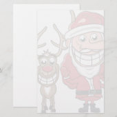 Funny Cartoon Santa and Rudolph (Front/Back)