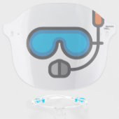 Funny Cartoon Scuba Divers Mask Goggles (Front w/Glasses)