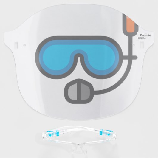 Funny Cartoon Scuba Divers Mask Goggles (Front w/Glasses)