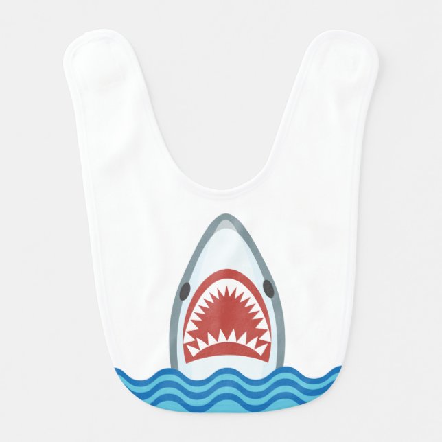 Funny Cartoon Shark Head Bib (Front)