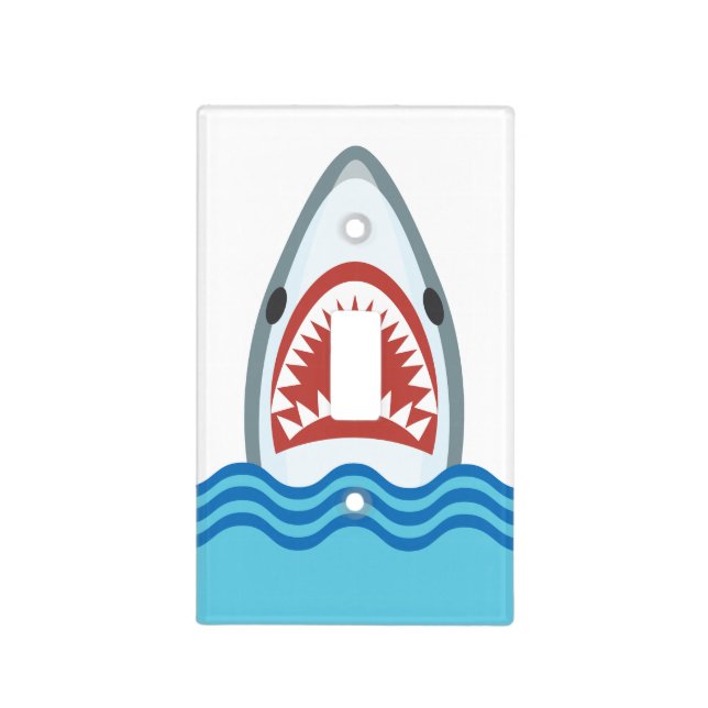 Funny Cartoon Shark Head Light Switch Cover (Front)