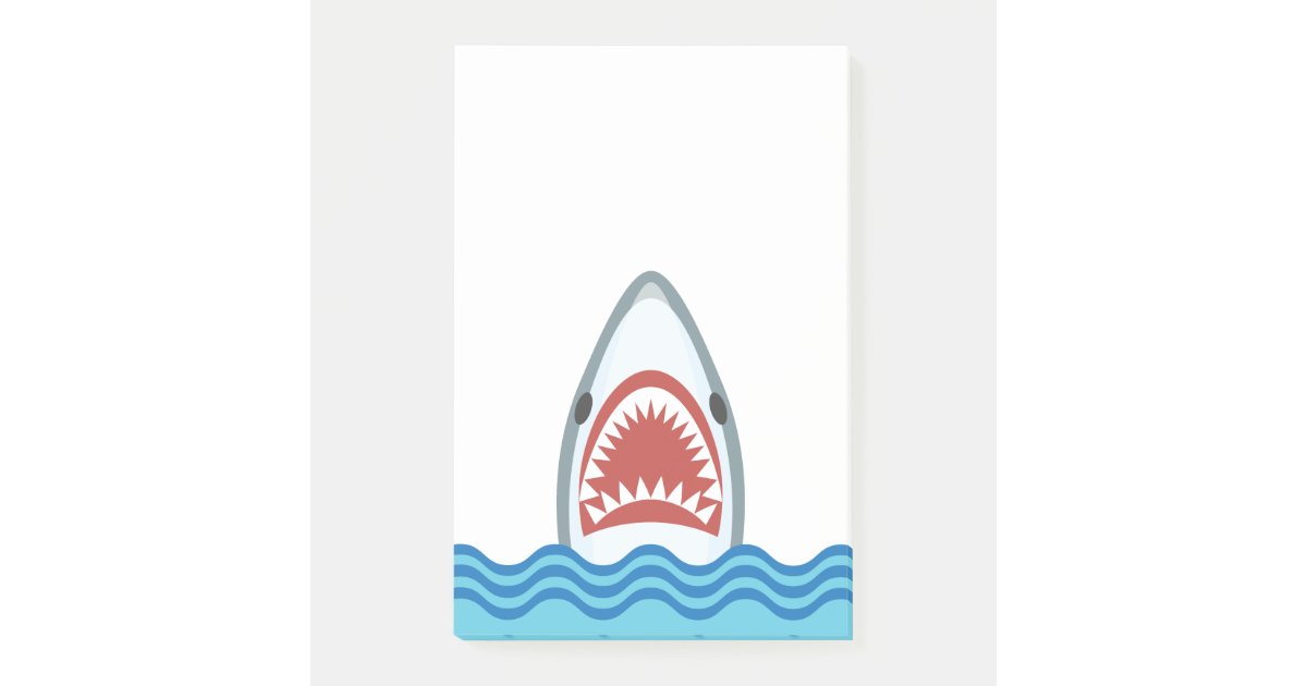 Funny Cartoon Shark Head Post-it Notes | Zazzle