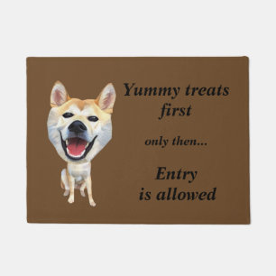 Funny Cartoon Shiba Inu Dog Doormat