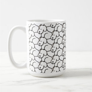 Funny Cartoon Sitting Dogs Coffee Mug