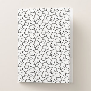 Funny Cartoon Sitting Dogs Pocket Folder