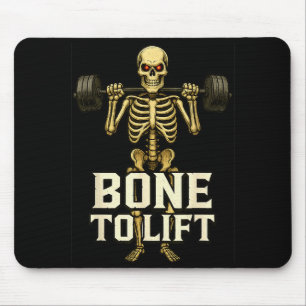 Funny Cartoon Skeleton Play On Words  Mouse Pad