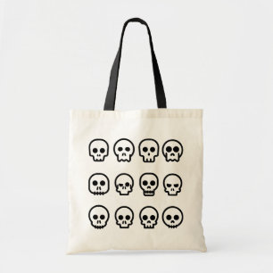 Funny Cartoon Skull Emojis Tote Bag
