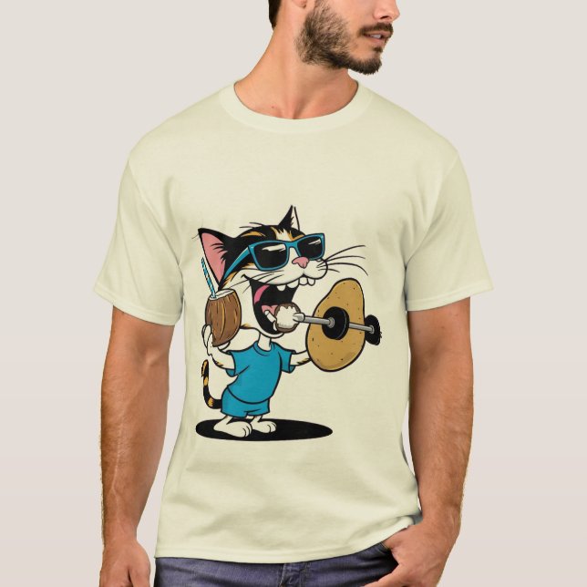Funny Cartoon T-shirt - Quirky & Playful Humor  (Front)
