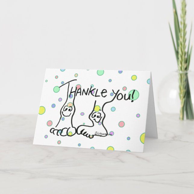 Funny Cartoon Thank You Card (Front)