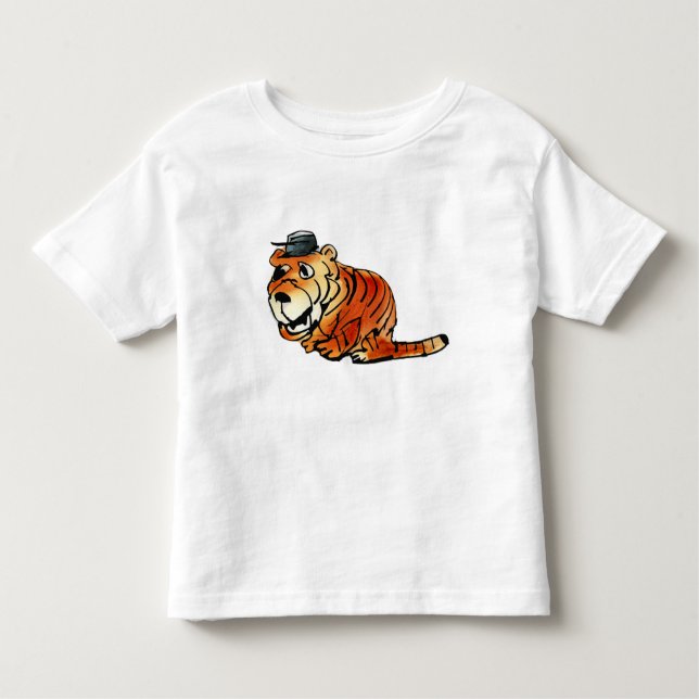 Funny Cartoon Tiger Infant Shirt - Unique Animal B (Front)