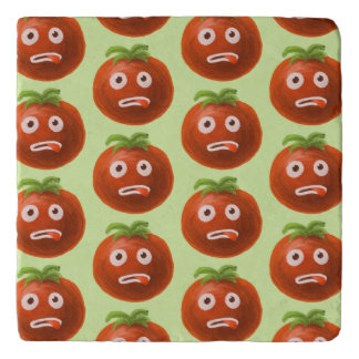 Funny Cartoon Tomato Pattern Trivet