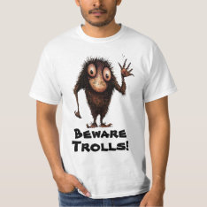 Funny Cartoon Troll T-shirt at Zazzle