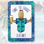 Funny Cartoon Vacation for Him Cruise Cabin Door Magnet<br><div class="desc">This funny male magnet is perfect for your door as you cruise or relax on a beach vacation. You can customize this magnet with your name and message!  Look for my collection featuring men and women to mix and match magnets and other souvenirs to make your trip memorable</div>