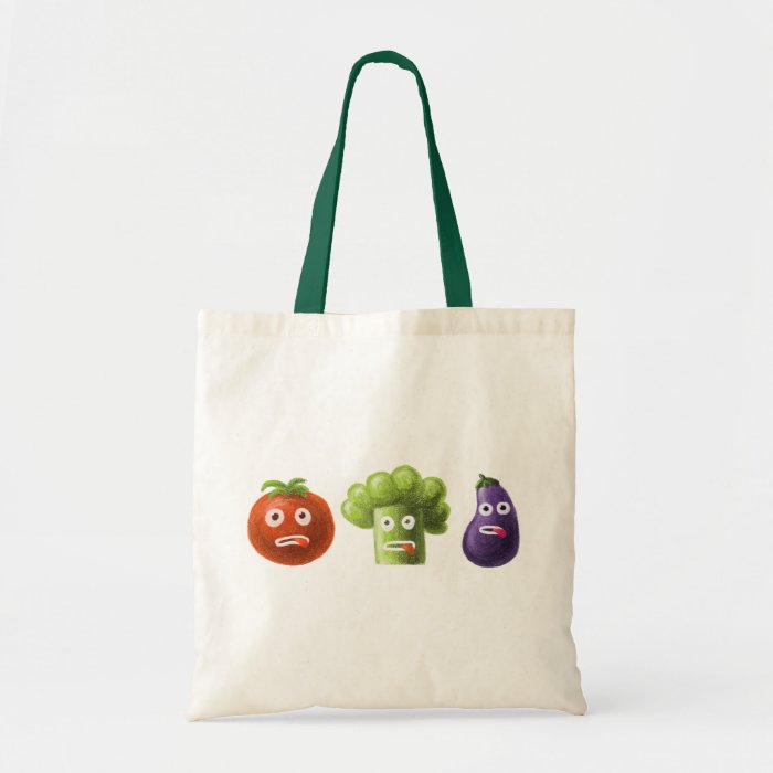 Funny Cartoon Vegetables Canvas Bags