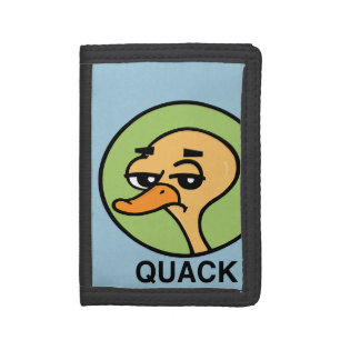 FUNNY CARTOON YELLOW DUCK GRAPHIC TRI-FOLD WALLET