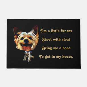 Funny Cartoon Yorkshire Terrier Doormat