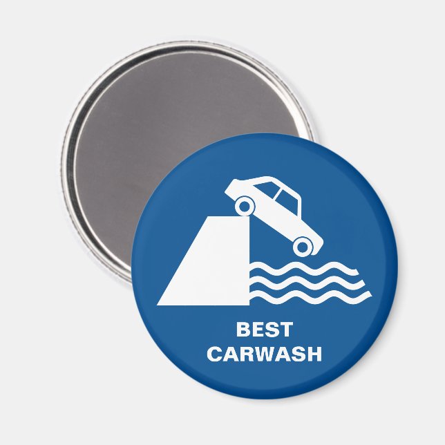Funny Carwash Sign Magnet (Front/Back)