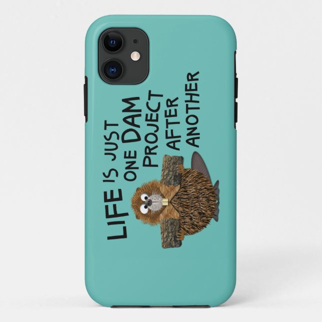 Funny Case for the Him or Her Busy Beaver (Back)
