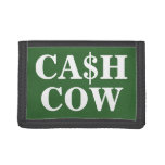 Funny cash cow money wallets and coin purses