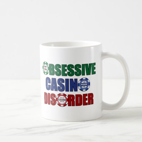 Funny Casino Addict Gambling Poker Chips Coffee Mug