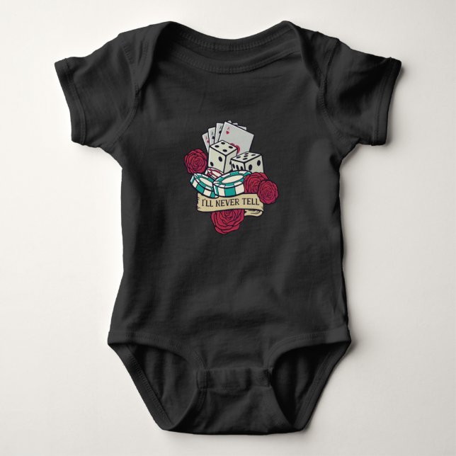 Funny Casino Baby Bodysuit (Front)