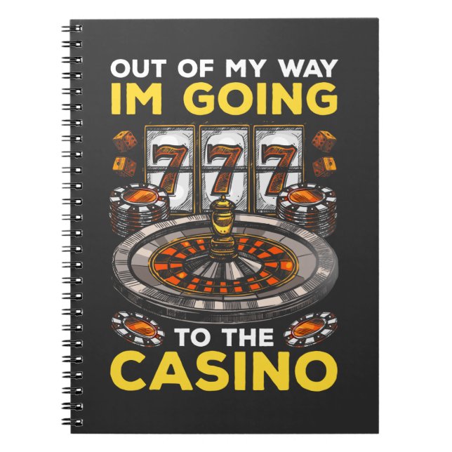Funny Casino Gambling Humor Slot Machine Poker Fan Notebook (Front)