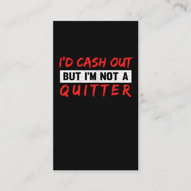 Funny Casino Gambling Lover Gambler Business Card (Front)