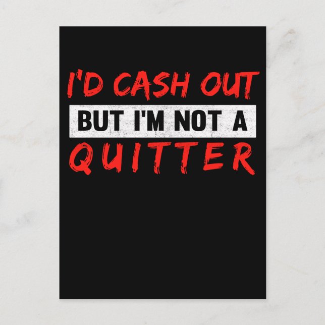 Funny Casino Gambling Lover Gambler Postcard (Front)