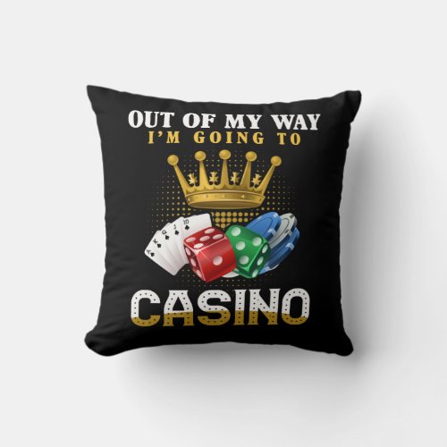Funny Casino Gambling Poker Jackpot Lover Throw Pillow