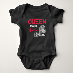 Funny Casino Gambling Queen Slot Machine Quote Baby Bodysuit
