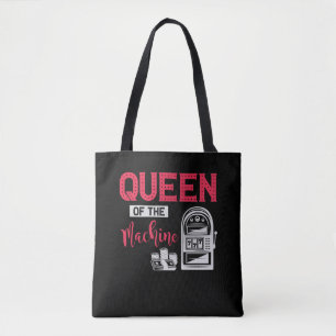 Funny Casino Gambling Queen Slot Machine Quote Tote Bag