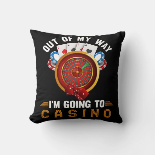 Funny Casino Gambling Throw Pillow