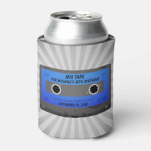 Funny Cassette Tape Birthday Party Can Cooler