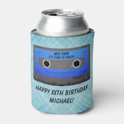 Funny Cassette Tape Birthday Party Can Cooler