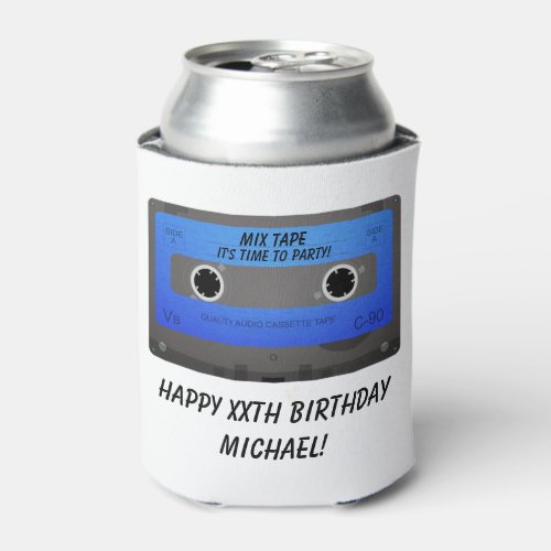 Funny Cassette Tape Birthday Party Can Cooler