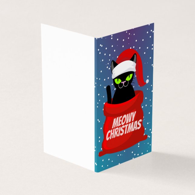 Funny Cat 25 Pack Christmas Cards (Outside)