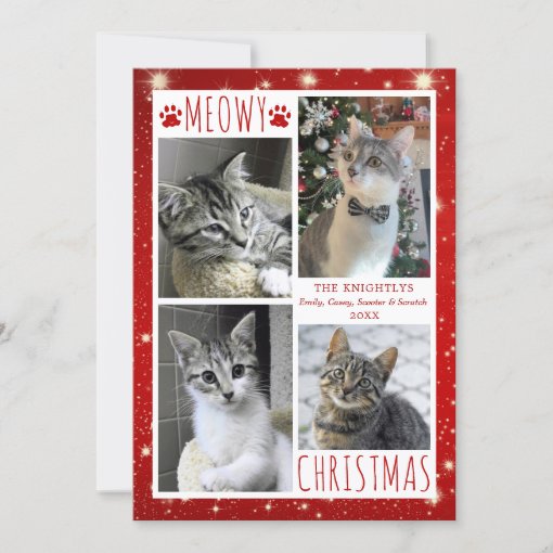 Meowy Christmas Cat Lovers Gift Wooden Ornaments - UK