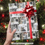 Funny Cat 4 Photo MEOWY CHRISTMAS Personalized Wrapping Paper<br><div class="desc">Create your own personalized pet cat or kitten photo novelty Christmas holiday season giftwrap in featuring the funny greeting MEOWY CHRISTMAS, 4 photos, your name and cat paw prints overlay in your choice of colors for all text, pawprints or background color (shown in black text and paw prints against white)....</div>