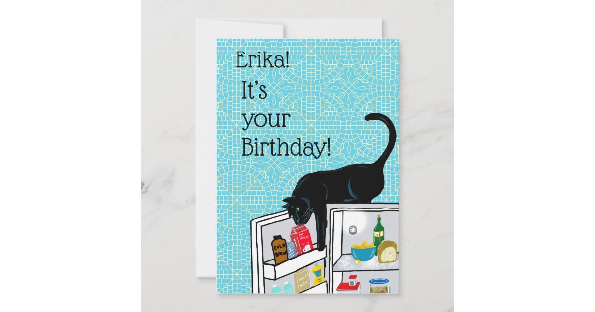 Funny Cat 9 Lives Personalized Birthday Card | Zazzle