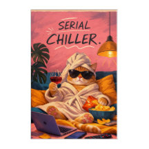 Funny Cat Acrylic Wall Art –Serial Chiller Netflix