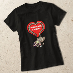Funny Cat Add Your Own Text Crazy Catnip Cartoon T-Shirt