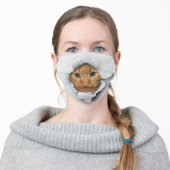 Funny Cat Adult Cloth Face Mask (Worn)
