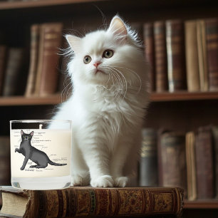 Funny Cat Anatomy Diagram Humor Nerdy Scented Candle