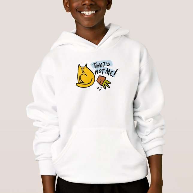Funny cat and an overturned flower pot hoodie (Front)