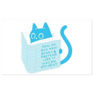 Funny Cat and Book – Book Lover & Reading  Self-inking Stamp