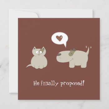 Funny Cat And Dog Save The Date Invitation by BluePlanet at Zazzle