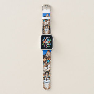 Funny Cat and Kitten, Louis Wain Apple Watch Band