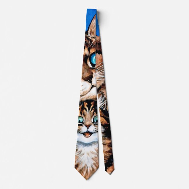 Funny Cat and Kitten, Louis Wain Neck Tie (Front)